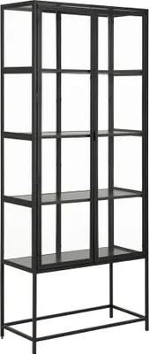 Produktbild von Smuk Vitrinenschrank Chelsea Schwarz 77 x 35 x 185,6 cm