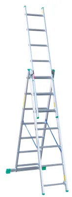 Obrázok produktu pre 3-sekciový hliníkový rebrík, dĺžka 420 cm, 7+7+7 priečok - DR4207