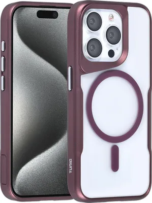 Immagine prodotto di Custodia posteriore TUNIQ per iPhone 15 Pro - Silicone Magsafe - Rosso