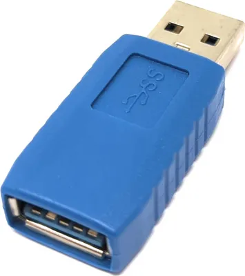 Produktbild von USB 3.0 Adapter Typ A Stecker zu Buchse Kabel in Blau