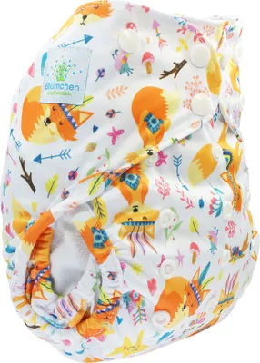 Produktbild von Blümchen 2in1 One Size Eco Shell Überhose 5-16kg Fantasy Druckknopf Füchse