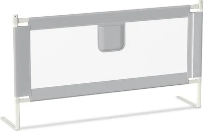 Produktbild von Faziango Baby Bettgitter 150cm Einziehbare Babybettgitter Kinder Bettgitter Bettschutzgitter Höhenverstellbar Rausfallschutz für Bett