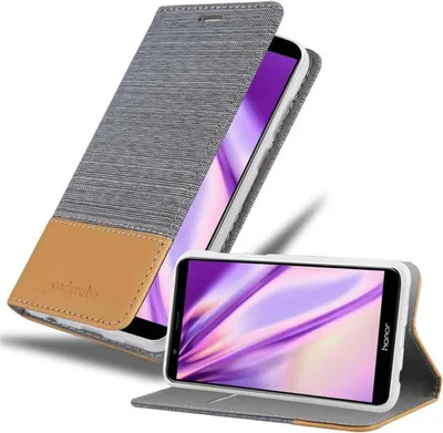 Obrázok produktu pre Cadorabo Puzdro pre Honor 7X Ochranné puzdro v šedej farbe Puzdro na mobilný telefón s krytom
