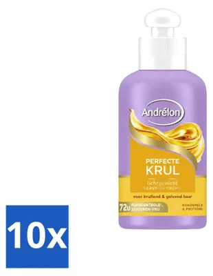 Zdjęcie produktu dla 10 sztuk kremu do włosów Andrélon Perfecte Krul, do codziennego stosowania, 200 ml - zestaw ekonomiczny