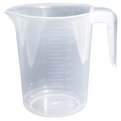 Kunststoff-Messbecher, 1,2 l, mikrowellengeeignet, transparent