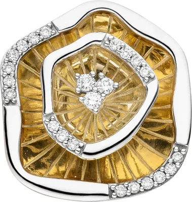 Produktbild von Anhänger aus 585 Gold Gelbgold bicolor mit 23 Diamanten Brillanten 0,15 Ct.