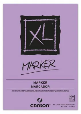 Produktbild von Markerblock Canson XL Marker 70 g/m² A4 – 100 Blatt