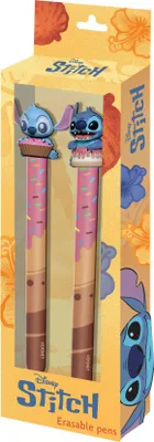 Zdjęcie produktu dla Karactermania - Zestaw 2 pisaków z gumką Disney Stitch do biura i szkoły