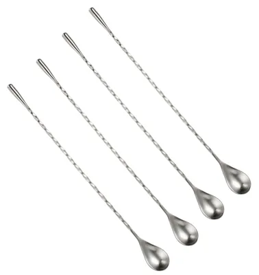 4 Cocktaillepel mit Spiralgriff, 27 cm, Edelstahl, Set