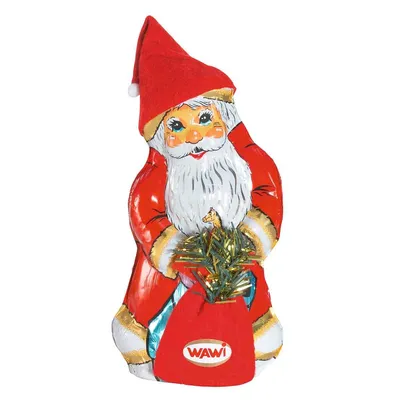 Produktbild von Wawi Weihnachtsmann mit Sack Hohlfigur Vollmilchschokolade 200g