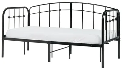 Obrázek produktu pro BELIANI Postel jednolůžko černá kovová 90 x 200 cm postelový rám s roštem industriální moderní styl ložnice dětský pokoj