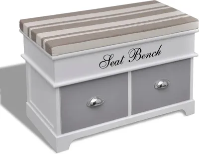 Produktbild von Schrank Sitzbank Truhenbank +Kissen+2 Schublade
