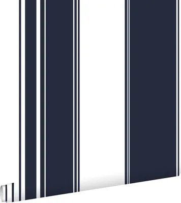 Produktbild von ESTAhome Tapete Streifen Marineblau - 136417 - 53 cm x 10,05 m