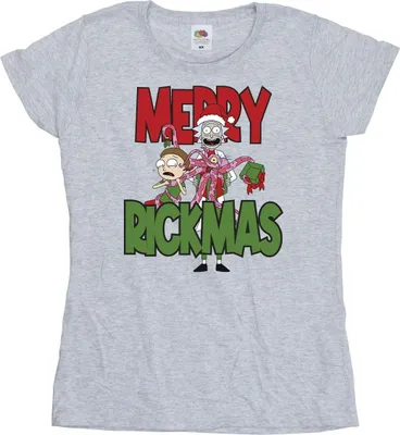 Immagine prodotto di Rick And Morty - Maglietta "Merry Rickmas" da donna BI38030 (L) (Grigio)