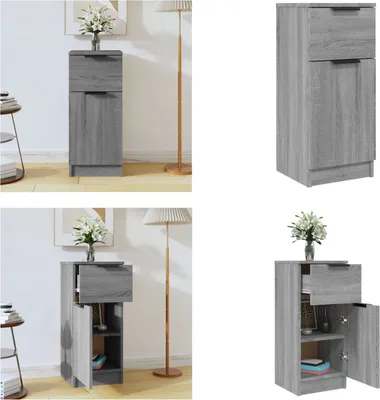 Produktbild von vidaXL Sideboard Grau Sonoma 30x30x70 cm Holzwerkstoff - Sideboard - Sideboards - Schrank - Lagerschrank
