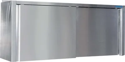 Produktbild von Saro Wandhängeschrank aus Edelstahl mit 2 Türen und 1 Boden 1800x400x600mm