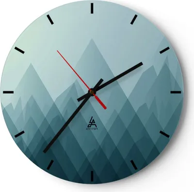 Produktbild von Wanduhr - Rund - Glasuhr - Abstraktion modern - 40x40cm - Schleichendes Uhrwerk - Lautlos - zum Aufhängen bereit - Dekoration Modern - Wanddekoration aus Glas - C3AR40x40-4007