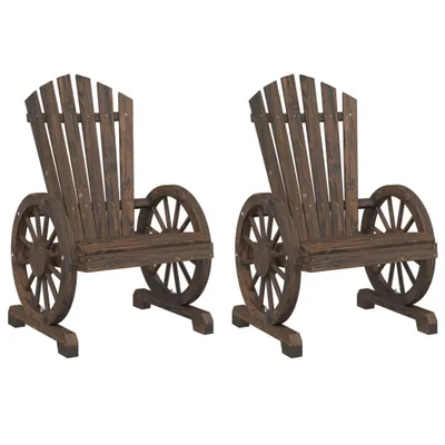Produktbild von vidaXL Adirondack-Gartenstühle 2 Stk. Massivholz Tanne