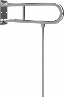 Produktbild von HANDICAP Klappgriff mit Stützbein 600mm, polierter Edelstahl