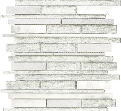Produktbild von Glasmosaik XAM GV64 mix weiß/silber 29,8x31 cm