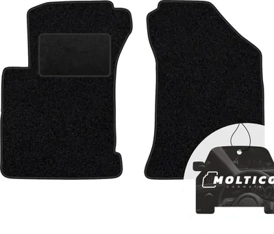 Produktbild von moto-MOLTICO Vorne Fußmatten Auto Velours Autoteppiche Schwarz Automatten Set 2-teilig passend für Kia Cerato 2004-2008