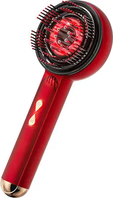 Produktbild von Elektrische Kopfhaut-Massagebürste mit Rotlicht 660nm & EMS, Multifunktionaler Haarkamm, ABS+Silikon, 5W
