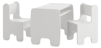 Image de 1001Jouets Ensemble table et chaises enfant blanc