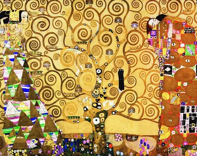 Produktbild von Legendarte - Kunstdruck auf Leinwand - Der Lebensbaum Gustav Klimt - Wanddeko, Canvas cm. 40x50