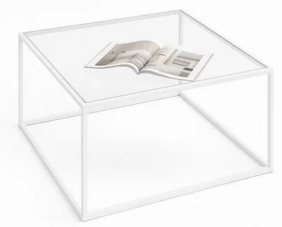 Produktbild von Famanu Salontisch quadratisch - Weiß, Glas, 67 x 67 x 40 cm
