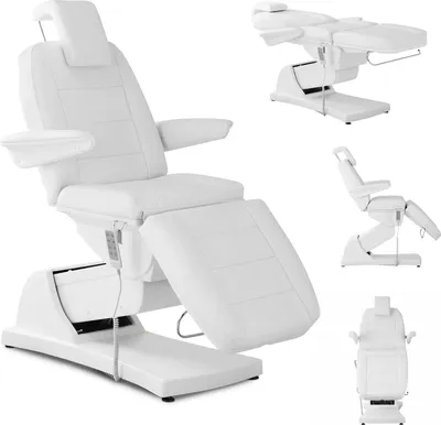 Zdjęcie produktu dla Fotel Kosmetyczny Do Tatuażu Masażu Spa Elektryczny Battipaglia - Biały