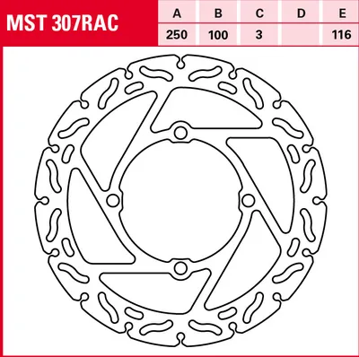 Produktbild von TRW Bremsscheibe Sportiv starr MST307RAC KX125 KX125M