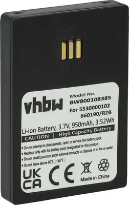 Produktbild von vhbw Akku Ersatz für Alcatel 3BN78404AA für schnurlos Festnetz Telefon (950 mAh, 3,7 V, Li-Ion) Schwarz