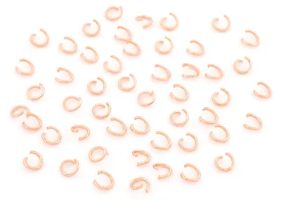 Produktbild von Vintageparts Biegeringe 304 Edelstahl roségoldfarben 3mm 50 Stück