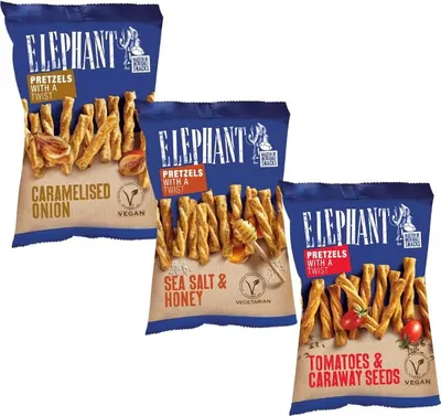 Produktbild von Elephant Pretzels Twisted Mix 3x70g