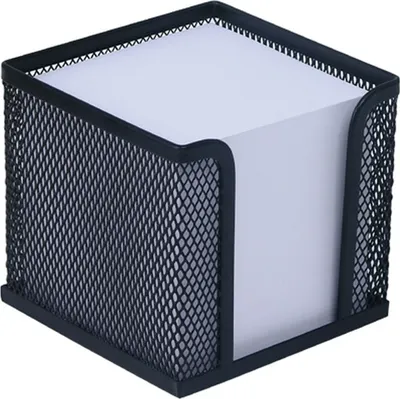 Produktbild von Zettelbox Office 10x10x10cm schwarz Packung mit 12 Stück