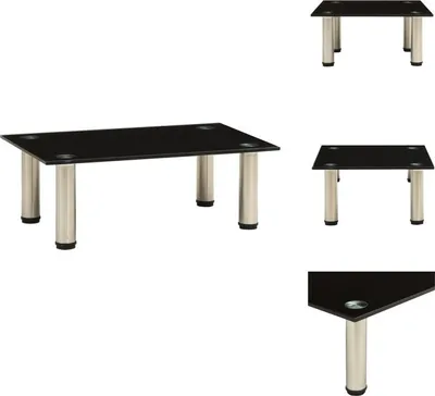 Produktbild von vidaXL TV-Tisch 40x35x17 cm Schwarz Hartglas -  TV-Möbel