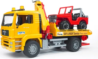 Produktbild von Bruder Abschlepp-LKW mit Geländewagen MAN TGA 1:16 02750