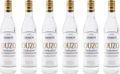 Produktbild von Ouzo Samos | 6x 0,7l | 40% Vol.| Aus Griechenland | Mildes Aroma | Geschmackvoll | +20ml Jassas Olivenöl