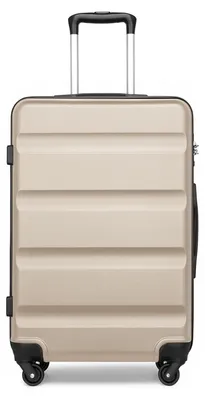 Image de Valise de cabine - Coque rigide - 4 roulettes multidirectionnelles - Serrure à combinaison - 55 cm - Dorée