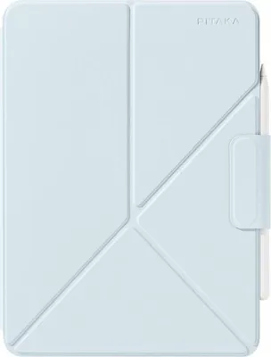 Image de Pitaka MagEZ Folio coque 2 iPad Pro 11" (M4-M5) – Passage facile entre mode paysage et portrait – Quatre angles de support pour visionnage optimal – Support stylet intégré pour rangement sécurisé - Bleu