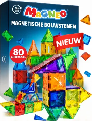 Obrázok produktu pre Sada 80 magnetických stavebných blokov pre deti