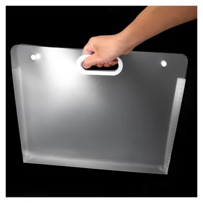 Produktbild von Tragbare Akten und Dokumententasche aus Pp Mittlere Größe 44x35,5cm Transparente Künstlertasche für Kunstwerke Verträge und Belege