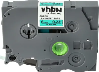 Produktbild von vhbw Schriftband-Kassette Ersatz für Brother TZE-711 für Etiketten-Drucker 8m x 6mm Schwarz auf Grün
