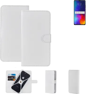 Produktbild von K-S-Trade Handy Hülle Schutz Hülle kompatibel mit Lenovo K10 Note Cover Case Bookstyle Bumper weiß 1x