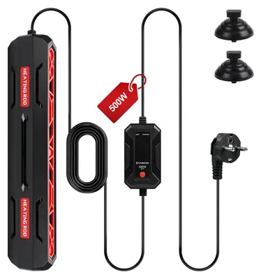 Produktbild von Aquarienheizung 500 W – Einstellbare Temperatur: 15–34 °C – Für Süßwasser-Aquarien bis zu 300 Liter