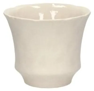 Image de Porte-bougie Pomax Tierno, en porcelaine, couleur crème, diamètre 9,5 cm, hauteur 8,3 cm