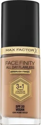 Produktbild von Max Factor Facefinity All Day Flawless 3 in 1 Foundation, Pumpenflasche, Creme, Mattierend, Beige, ROSE GOLD, Matte