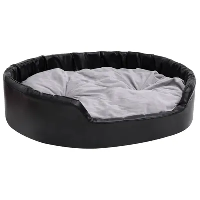 Produktbild von vidaXL Hundebett Schwarz-Grau 99x89x21 cm Plüsch und Kunstleder