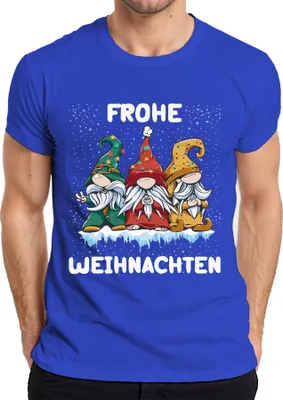 Produktbild von Frohe Weihnachten Gnome Wichtel Schweden - Weihnachten Weihnachtsgeschenk Christmas Herren T-Shirt, Blau, 3XL