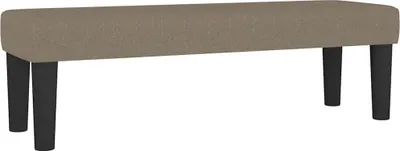 Imagen del producto de vidaXL Banco para sentarse, color taupe, 100x30x30 cm, tapizado en tela